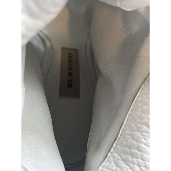 Burberry Italy White Leather Peep Toe Slouch Booties Stiletto Heels - Picture 6 of 15